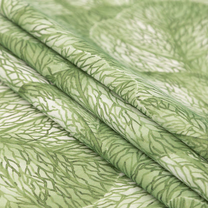 Apple Tropical Leaves Printed Woven - Folded