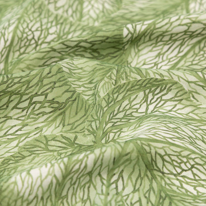Apple Tropical Leaves Printed Woven - Detail