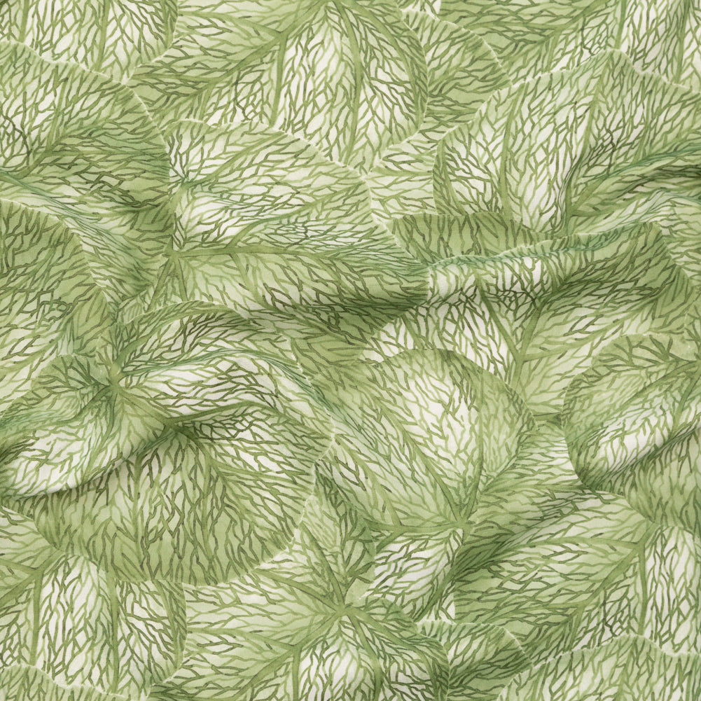 Apple Tropical Leaves Printed Woven