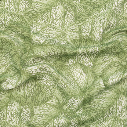 Apple Tropical Leaves Printed Woven