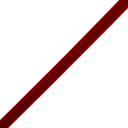 Double Faced Velvet Ribbon Made in Italy - 3/8" - Red - Delphine Collection