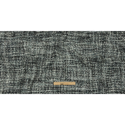Viscose and Acrylic Chenille Tweed - Phantom, Gray and White - Newcastle Collection Drape