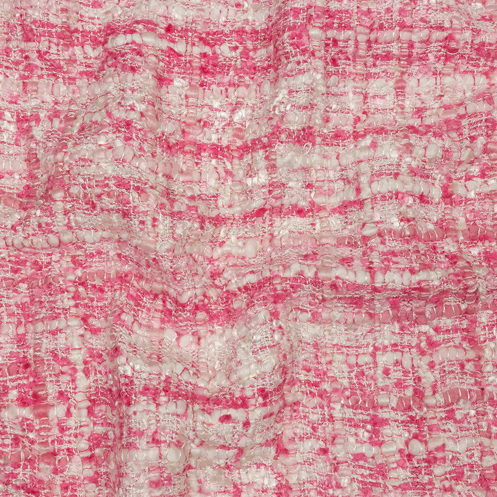 Newcastle Pink and White Sand Viscose and Acrylic Chenille Tweed