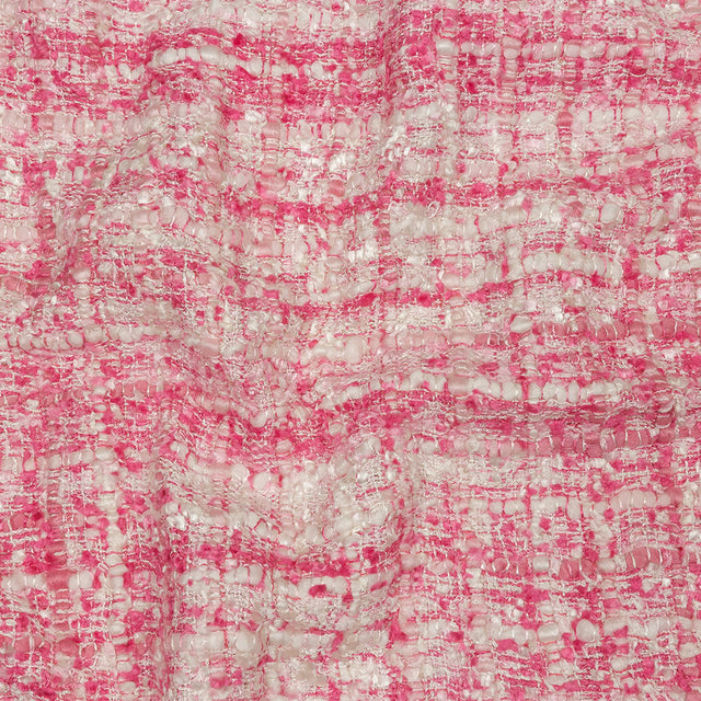 Newcastle Pink and White Sand Viscose and Acrylic Chenille Tweed