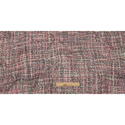Newcastle Gray, Reseda and Orchid Pink Viscose and Acrylic Chenille Tweed - Drape