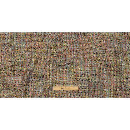 Viscose and Acrylic Chenille Tweed - Rainbow and Black Ink - Newcastle Collection Drape