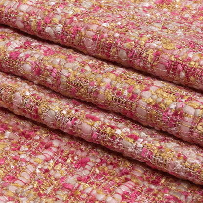 Newcastle Pink, Magenta and Yellow Viscose and Acrylic Chenille Tweed - Full