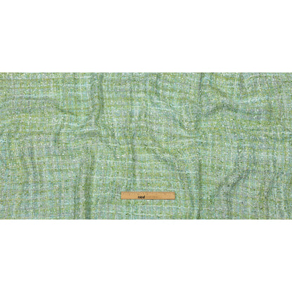 Newcastle Apple Green, Seafoam, and Belgian Block Viscose and Acrylic Chenille Tweed - Drape