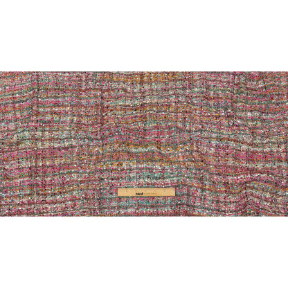 Viscose and Acrylic Chenille Tweed - Pink, Gray and Hunter Green - Newcastle Collection Drape