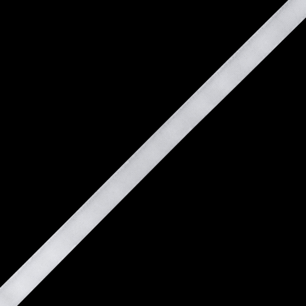 Stretch Velvet Ribbon Trim Made in Italy - 0.375" - White - Gislaine Collection