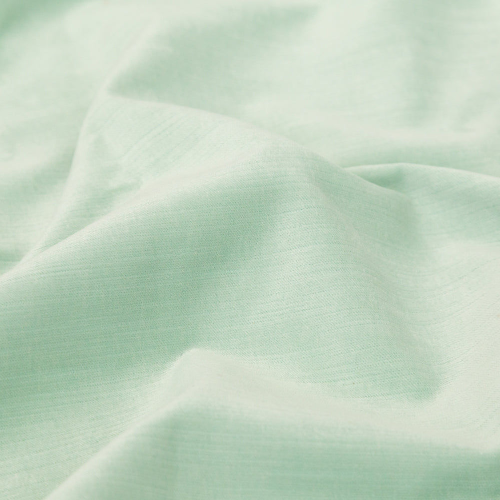 Neon Mint Velvet with Imitation Dupioni Backing - Detail