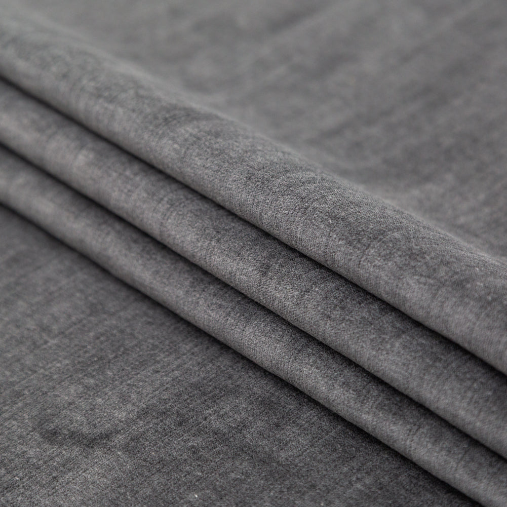 Abyss Velvet with Imitation Dupioni Backing Folded