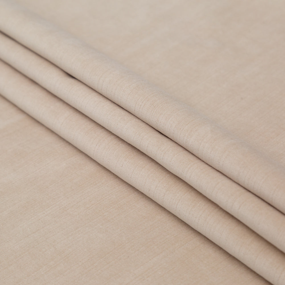 Sand Velvet with Imitation Dupioni Backing Folded
