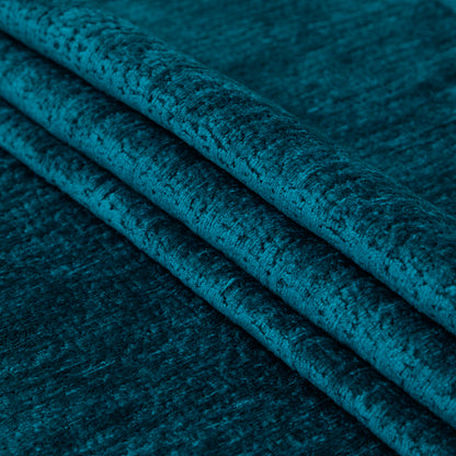 Peacock Polyester Upholstery Chenille - Folded