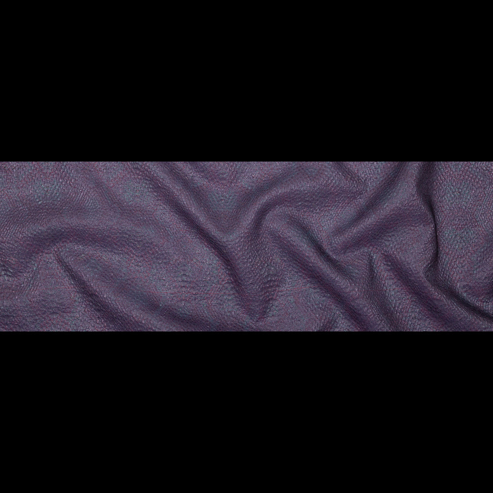 Metallic Purple and Blue Striped Bubble Wrap Organza Brocade Folded