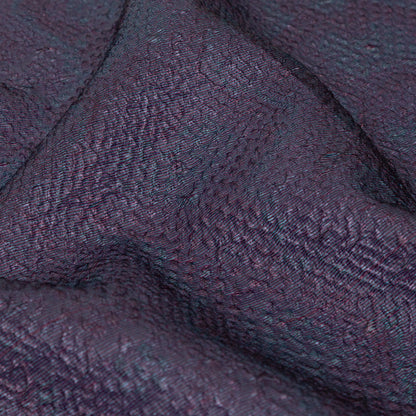 Metallic Purple and Blue Striped Bubble Wrap Organza Brocade Full