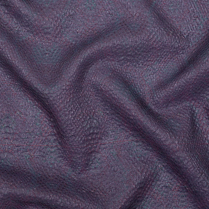 Metallic Purple and Blue Striped Bubble Wrap Organza Brocade