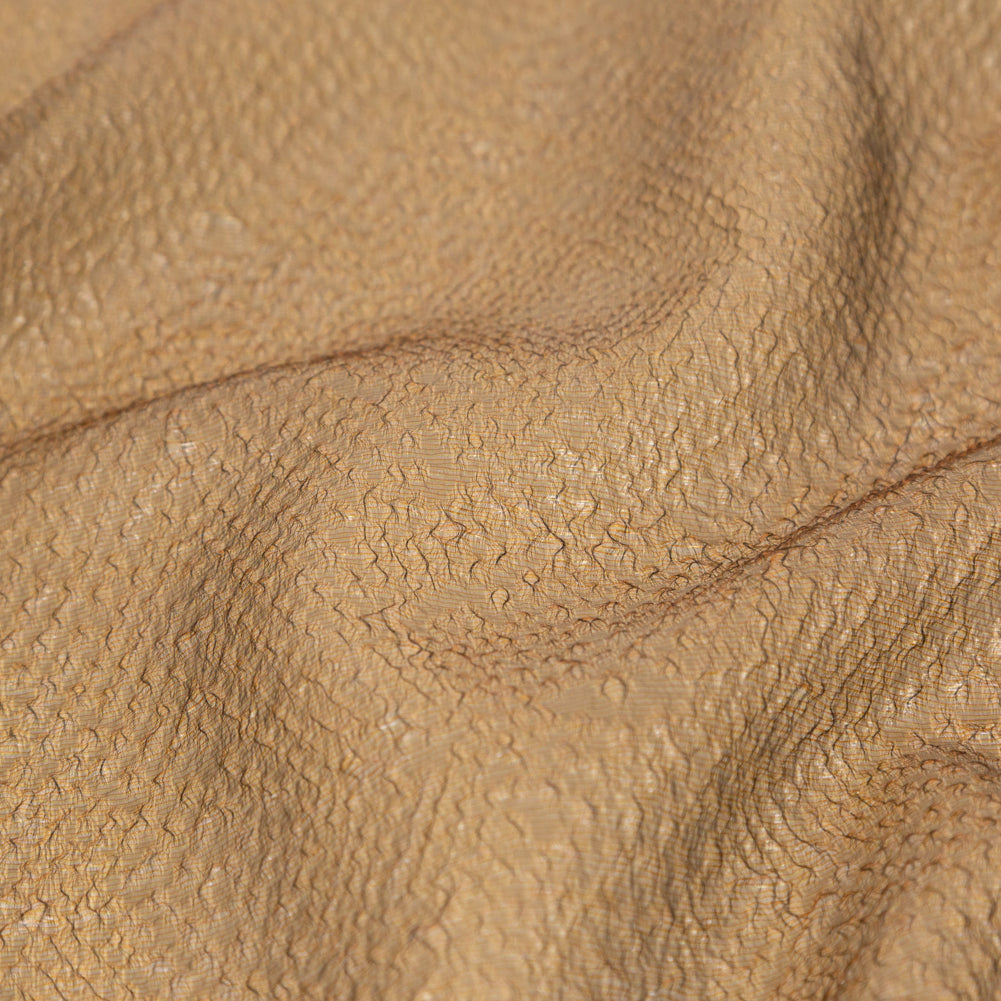 Metallic Gold Striped Bubble Wrap Organza Brocade Full