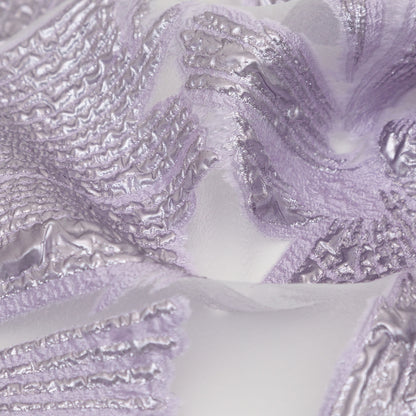 Metallic Lavender Large-Scale Burnout Floral Luxury Brocade - Full