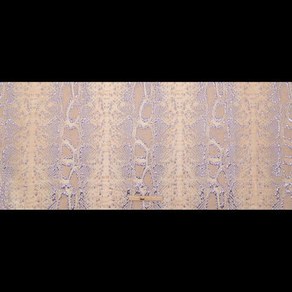 Metallic Lavender and Pink Tint Reptilian Luxury Brocade - Folded