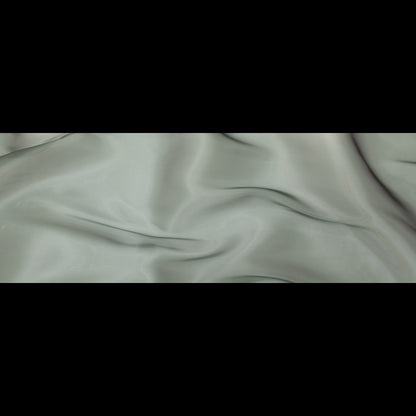 Radiant Eden Green Satin-Faced Twill Organza - Folded