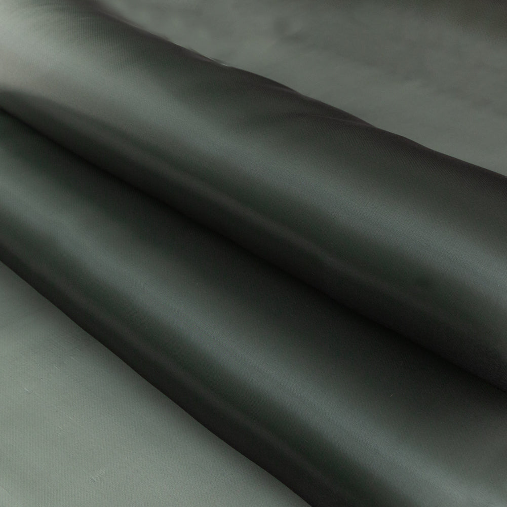 Radiant Eden Green Satin-Faced Twill Organza - Detail