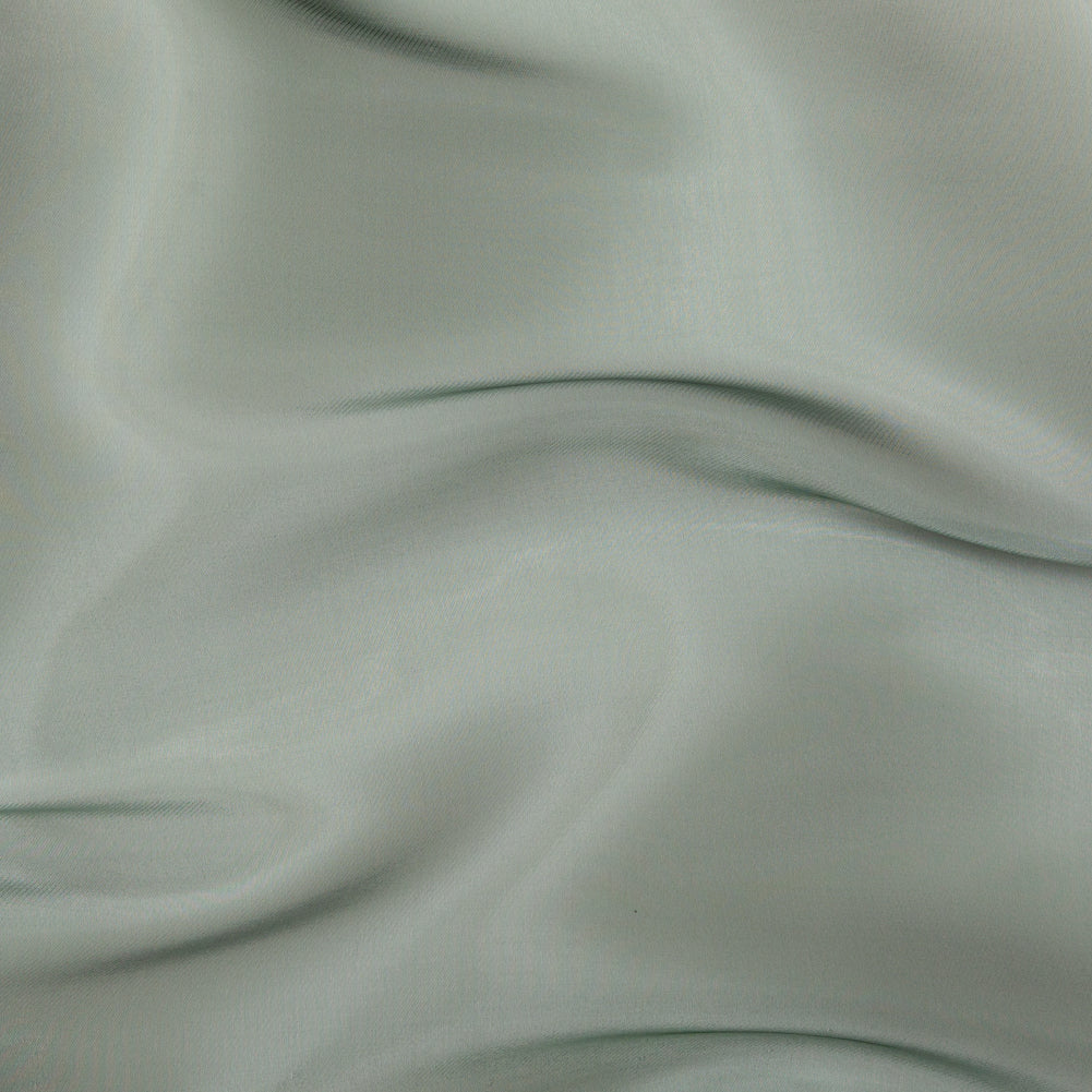 Radiant Eden Green Satin-Faced Twill Organza