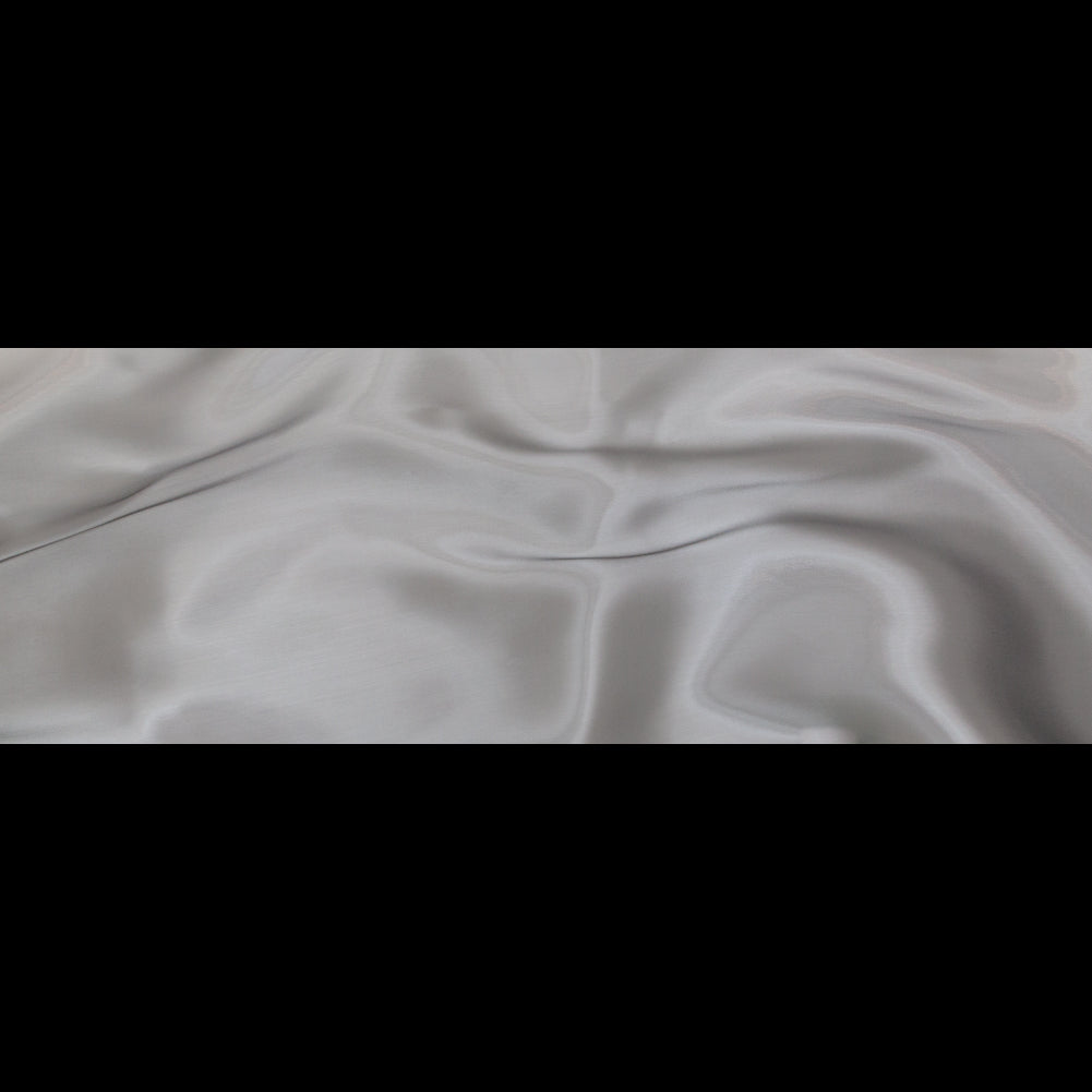 Satin-Faced Twill Organza - Radiant Charcoal Folded