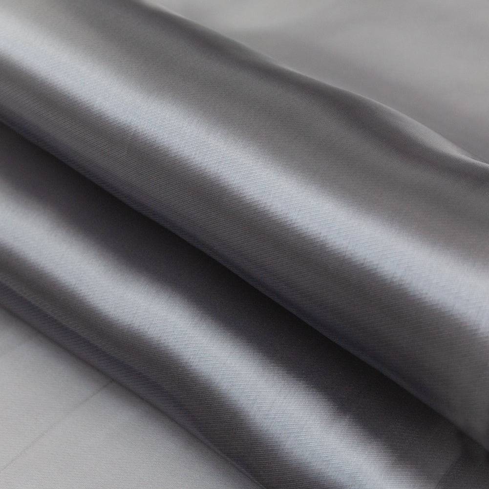 Satin-Faced Twill Organza - Radiant Charcoal Detail