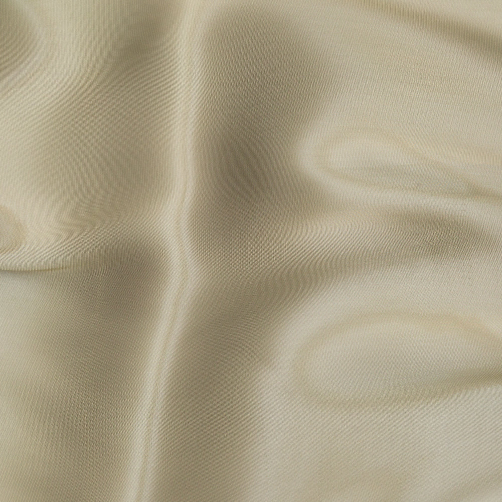 Luminous Light Olive Satin-Faced Twill Organza