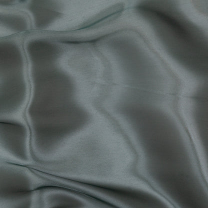 Luminous Hunter Green Satin-Faced Twill Organza