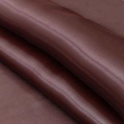 Luminous Wine Satin-Faced Twill Organza - Detail