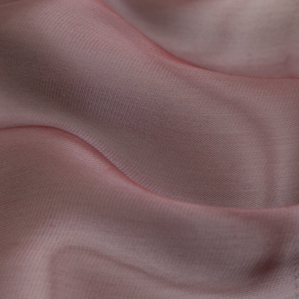 Luminous Wine Satin-Faced Twill Organza - Full