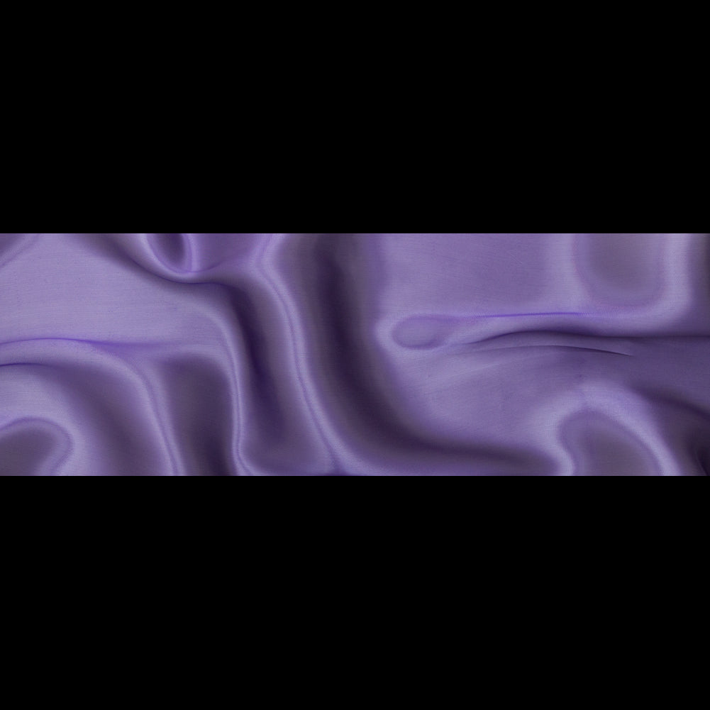 Luminous Purple Satin-Faced Twill Organza - Folded
