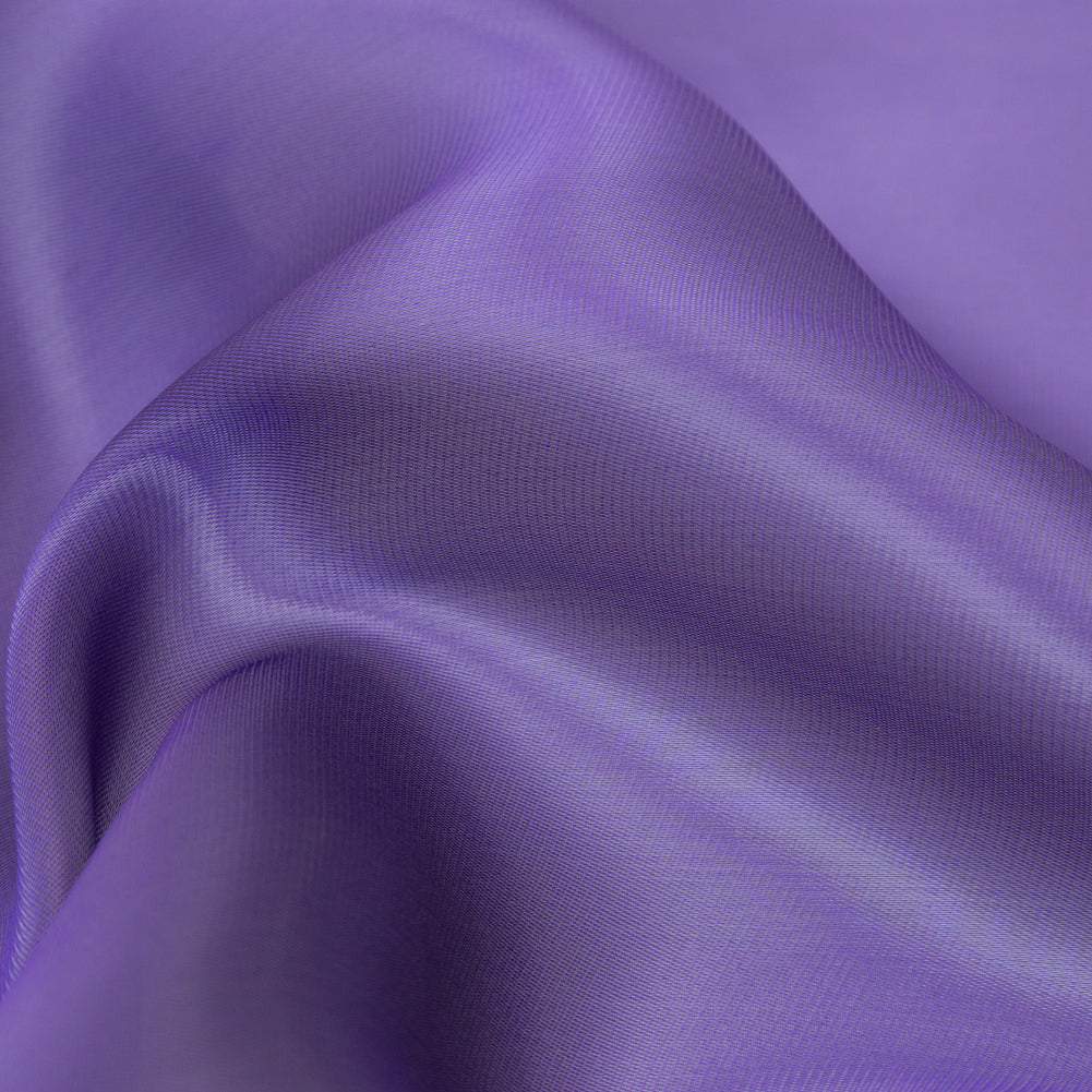 Luminous Purple Satin-Faced Twill Organza - Full