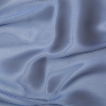 Luminous Colonial Blue Satin-Faced Twill Organza