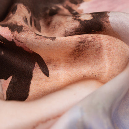 Mood Exclusive Italian Pale Pink Abstract Floral Silk Charmeuse Full