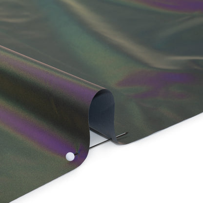 Woven Reflective Fabric - Black and Rainbow