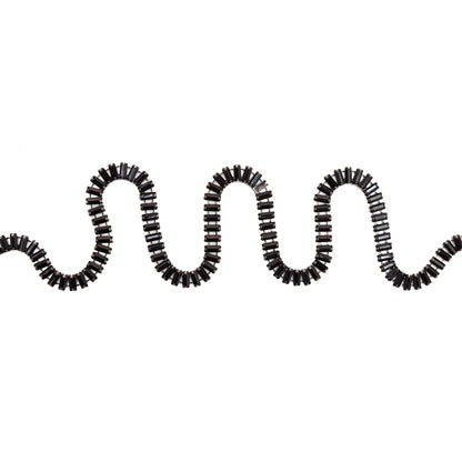 Italian Black Baguette Chain Trim - 0.25