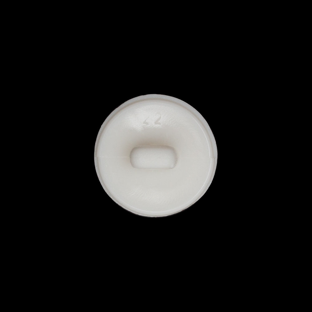 Italian Ivory Plastic Shank Button - 24L/15mm Detail