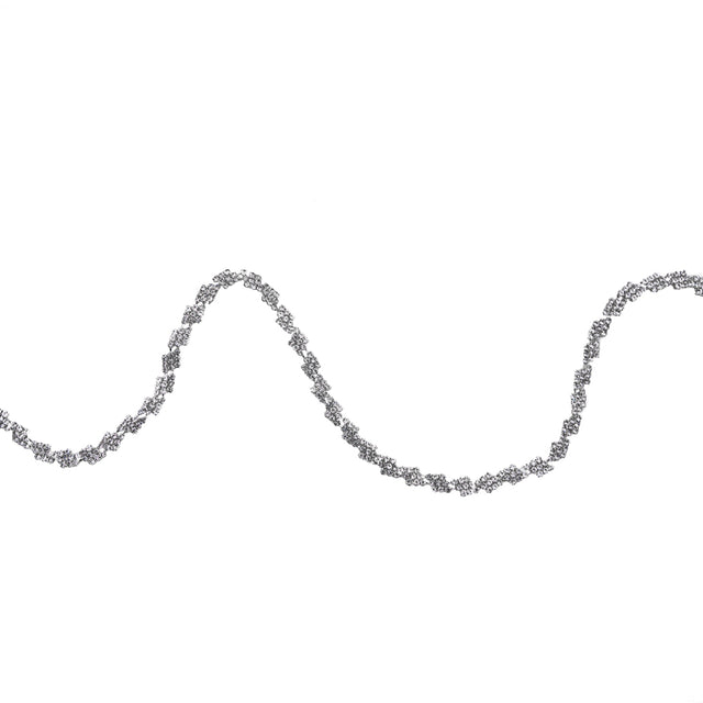 Italian Crystal and Silver Rhinestone Trim - 0.375