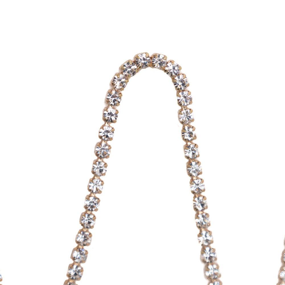 Italian Crystal and Gold Rhinestone Trim - SS12/3MM Detail