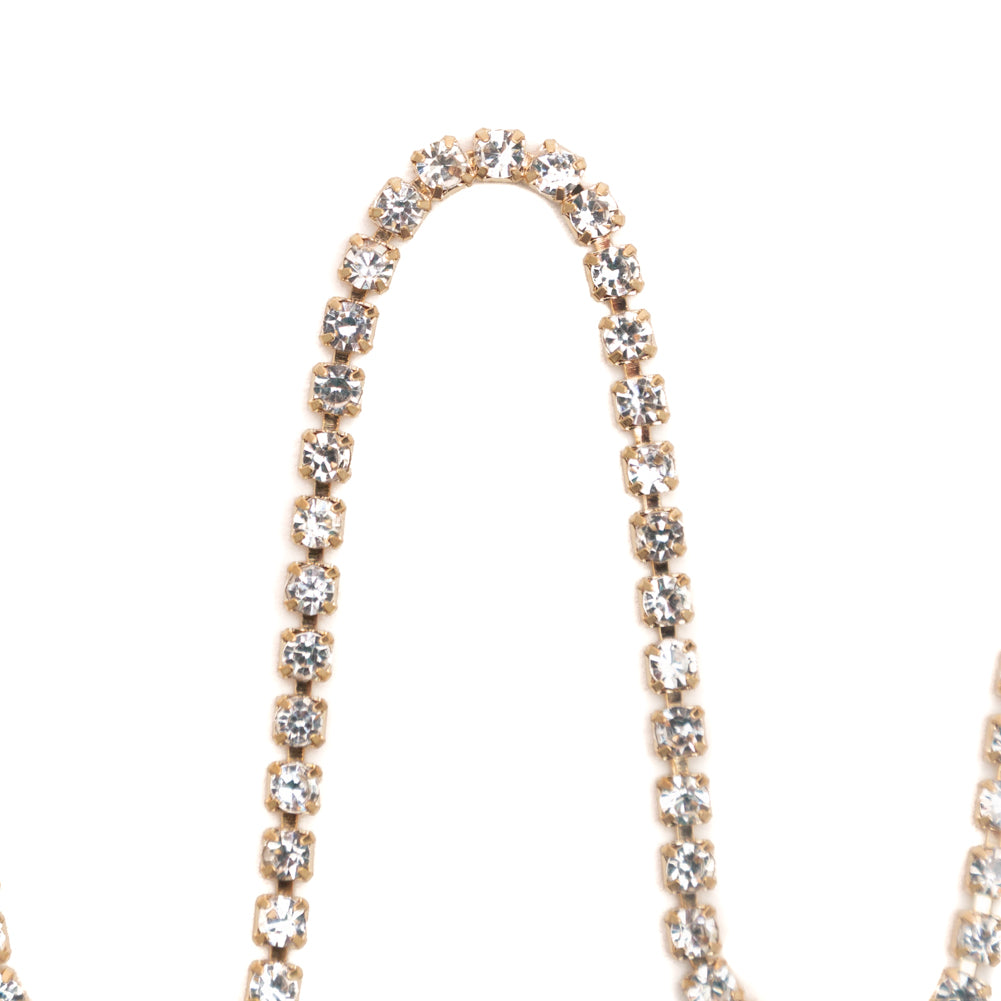 Italian Crystal and Gold Rhinestone Trim - SS10/2.9MM Detail