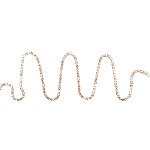 Italian Crystal and Gold Rhinestone Trim - SS10/2.9MM