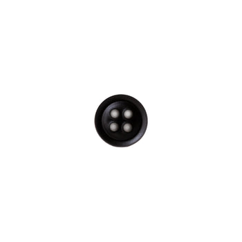 template--26688905969737__main-Italian Black Plastic 4-Hole Button - 14L/9mm