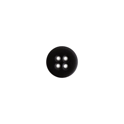 Italian Black Plastic 4-Hole Button - 16L/10mm