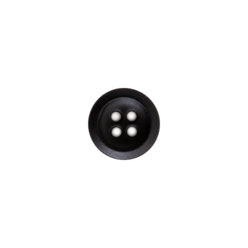 template--26688905969737__main-Italian Black Plastic 4-Hole Button - 18L/11.5mm