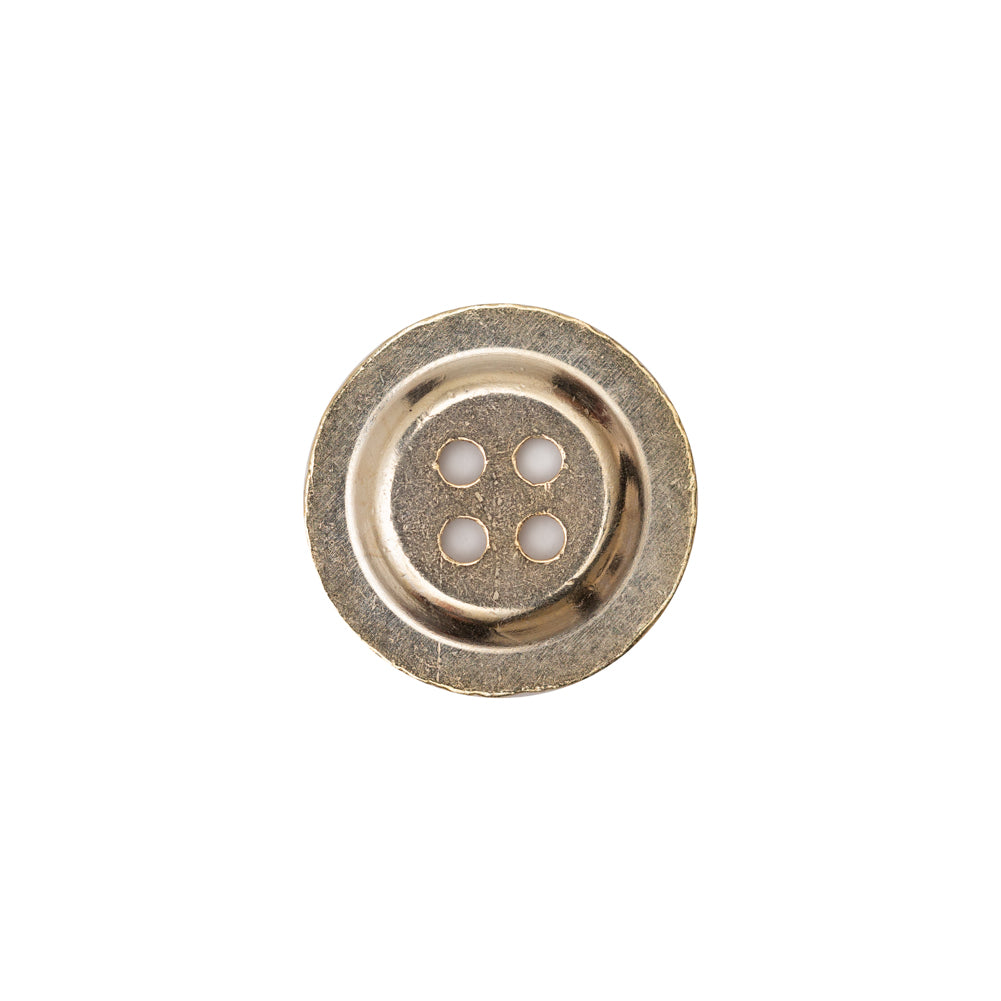 Italian Gold Ornate Metal Zamac Button - 24L/15MM Detail