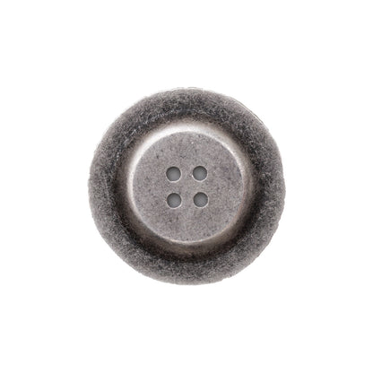 Italian Antique Silver Ornate Metal Zamac Button - 36L/23mm - Detail