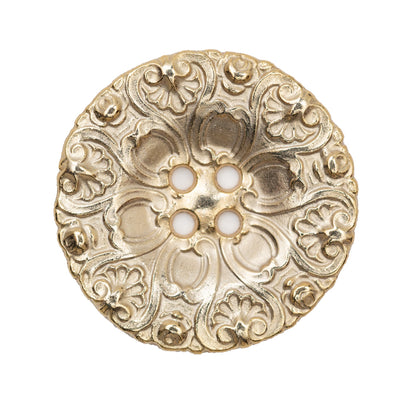 Italian Gold Ornate Metal Zamac Button - 44L/28mm